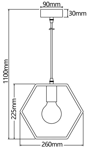 Aigostar - Drevený luster na lane 1xE27/60W/230V borovica