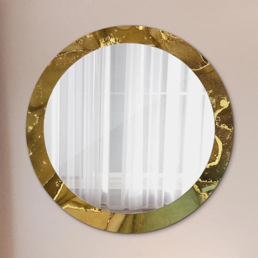 Okrúhle dekoračné zrkadlo s motívom Kovové víry fi 80 cm