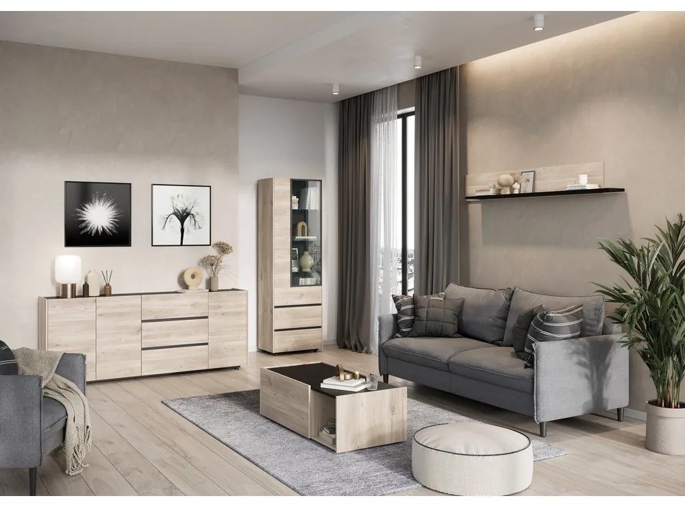 Vitrína v dekore duba 64x206 cm Cantoria - Germania