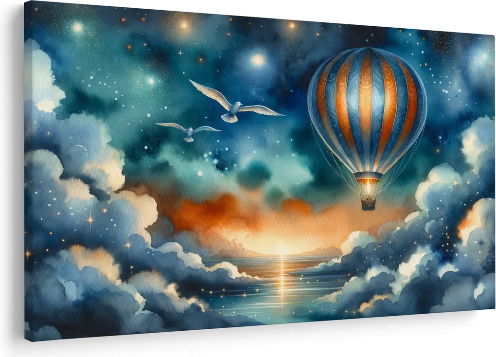 Obraz - Lietať nočnou oblohou (90x60 cm)