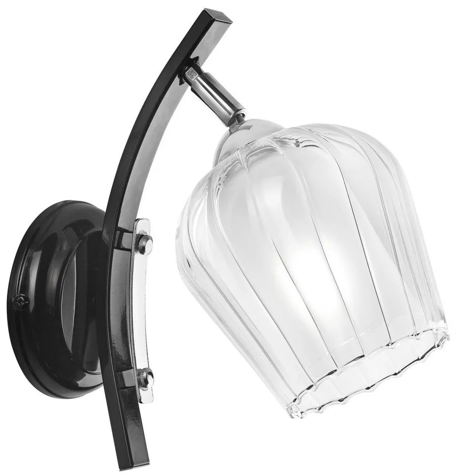 Lamkur Nástenná lampa PAULA 1xE27/60W/230V čierna LA04044