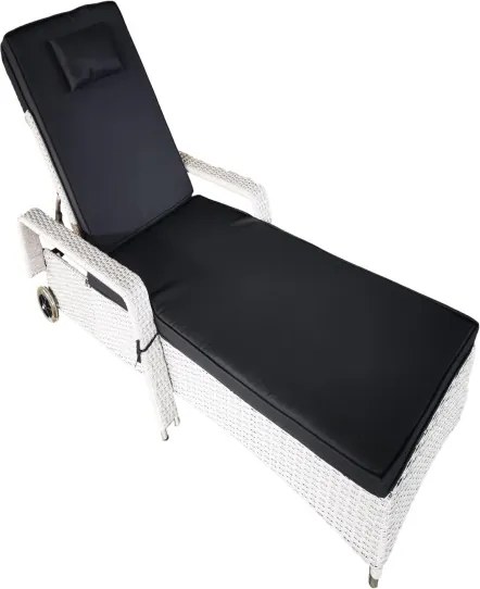 Záhradné ratanové ležadlo DIANA TRS01 sivá