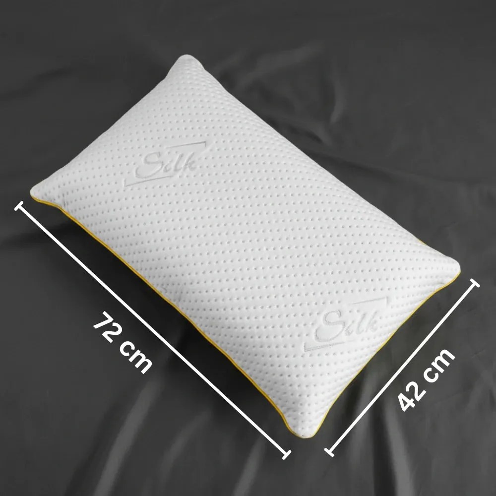 Vankúš z pamäťovej peny Azonelo výška 12 cm - poťah s hodvábom