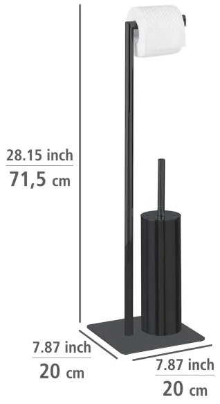 WENKO 71556800 - WC súprava RECCO 20x71,5 cm čierna