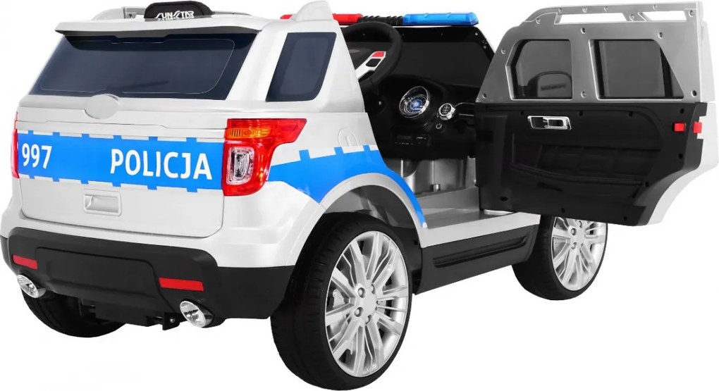 Ramiz Detské policajné SUV na batérie na diaľkové ovládanie + sirény + svetlá + megafón