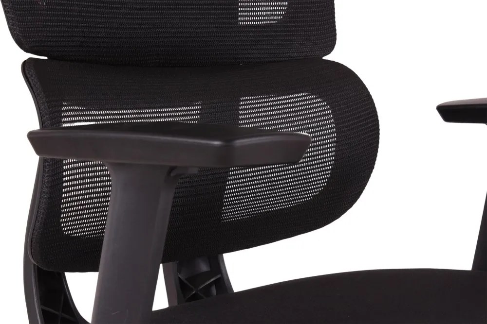 Kancelárska ergonomická stolička Neoseat GARY — čierna, nosnosť 150 kg