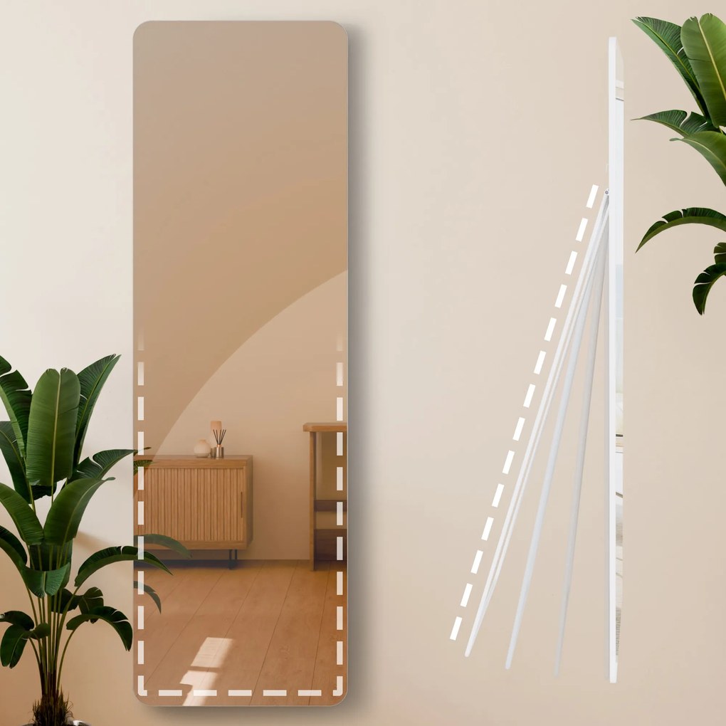 Zrkadlo Gurnee 160x50 cm - biele matné