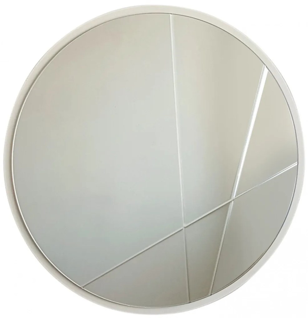 Okrúhle nástenné zrkadlo Lagas 60 cm strieborné
