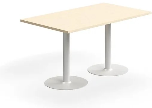Stôl VERTICUS, 1400x800x720 mm, breza/biela