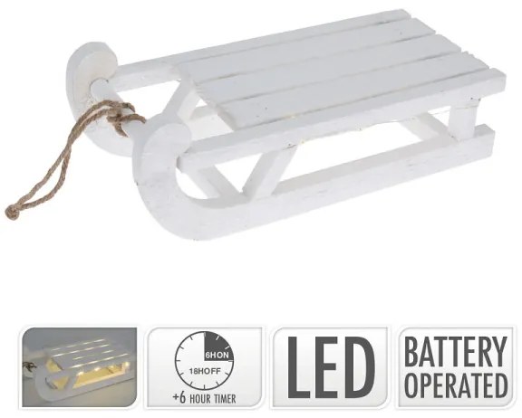 Vianočné sánky s LED osvetlením 30 cm
