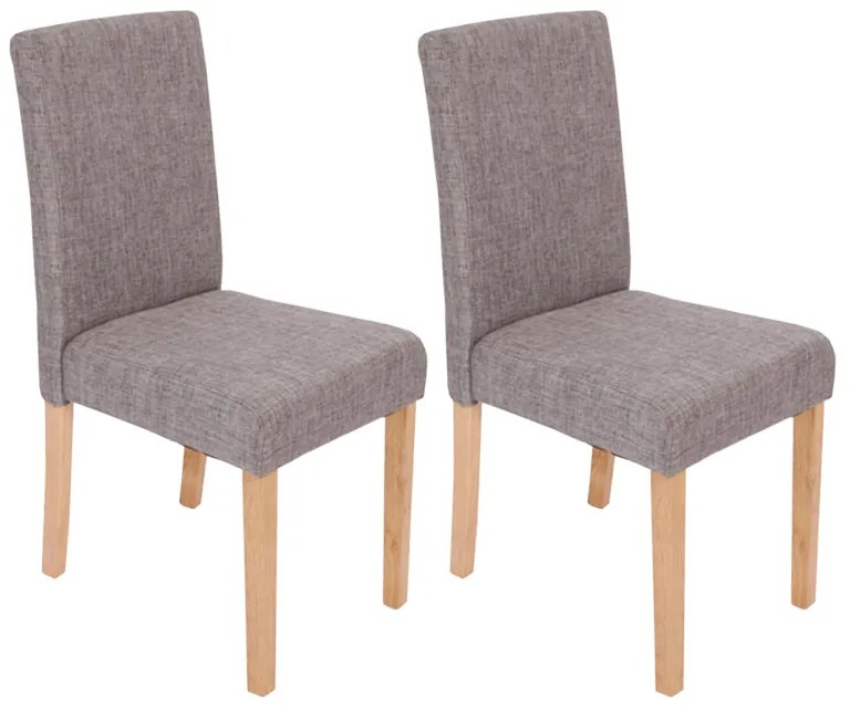 Jedálenská stolička Litta sivá látka (SET 2 ks) - Svetlo hnedá