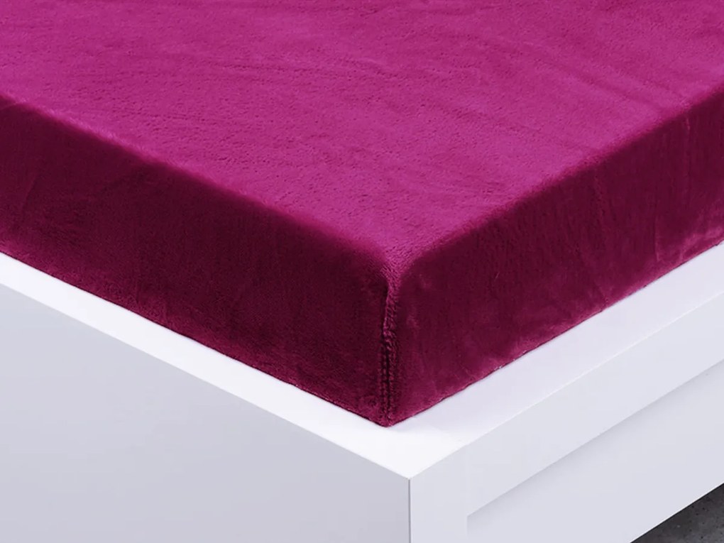 XPOSE® Mikroplyšová plachta Exclusive - čučoriedková 140x200 cm