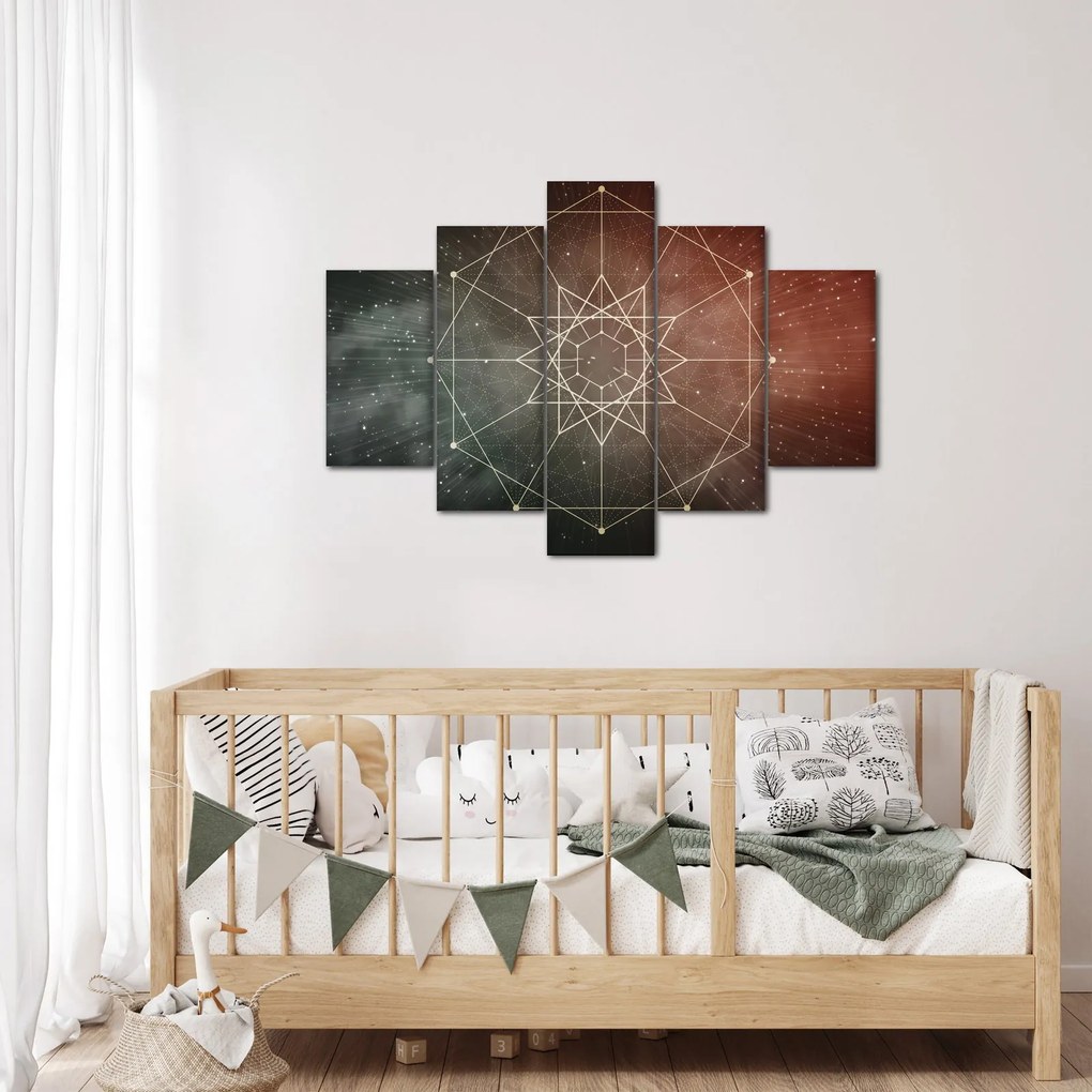 Obraz - Vesmírny dodecagram (150x105 cm)