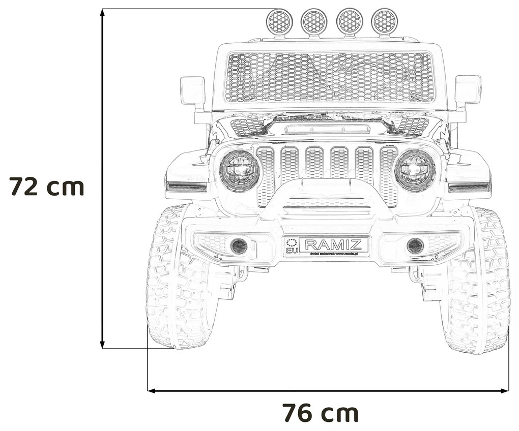 RAMIZ Elektrická autíčko OFF-ROAD 3.0 - ružové - 4x35W- BATÉRIA - 12V14Ah - 2024