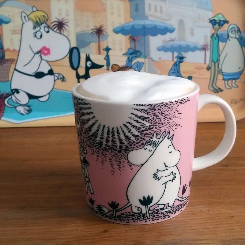 Hrnček Moomin Love 0,3l, ružový / 30. výročie, darčekový box