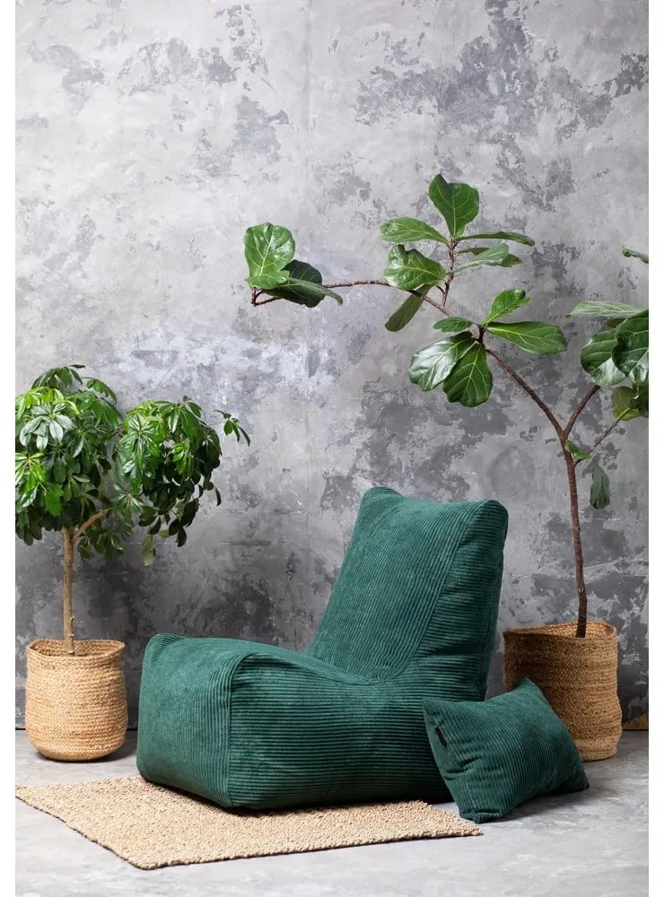 Hnedý sedací vak z textílie buklé Seat Lounge – SLOWDOWN