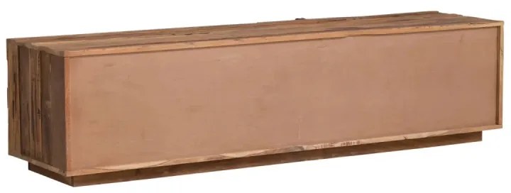 furniture-nabytek.cz - Masívny TV stolík z recyklovaného starého dreva, hnedý – 180×45×45 cm