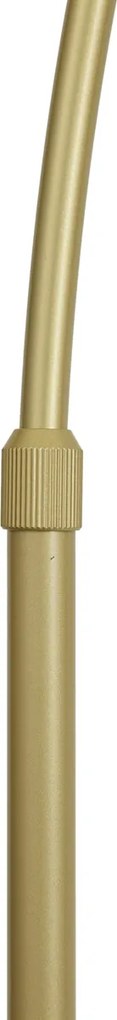 Dizajnová oblúková stojaca lampa zlatá vrátane LED s 3-stupňovým stmievaním - Anello