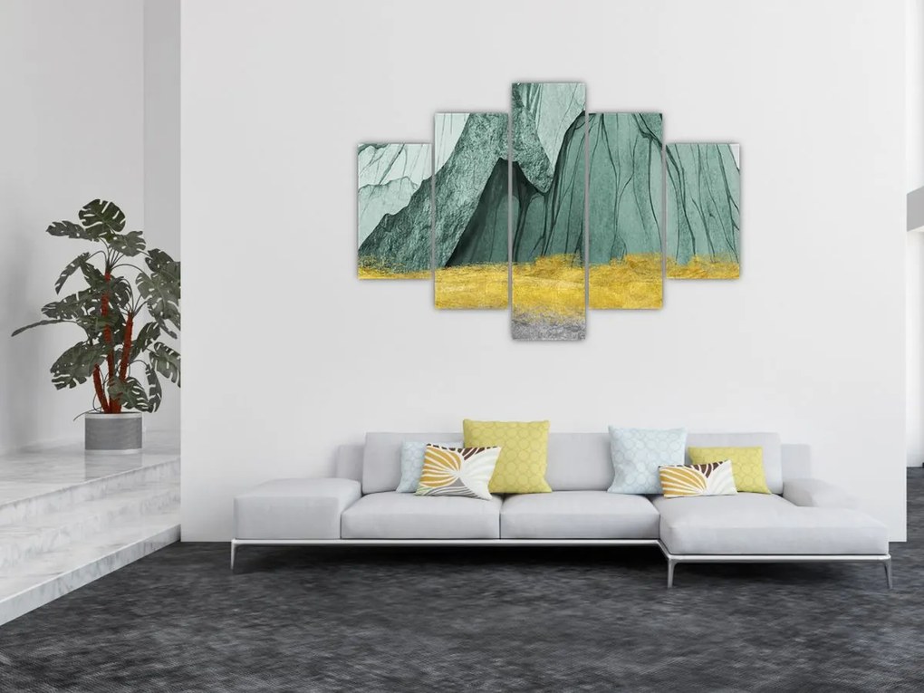 Obraz - Smaragdové hory N⁰3 (150x105 cm)