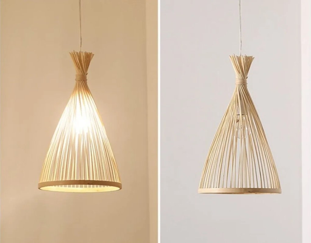 Závesná lampa La Belle Boho II čierna/hnedá