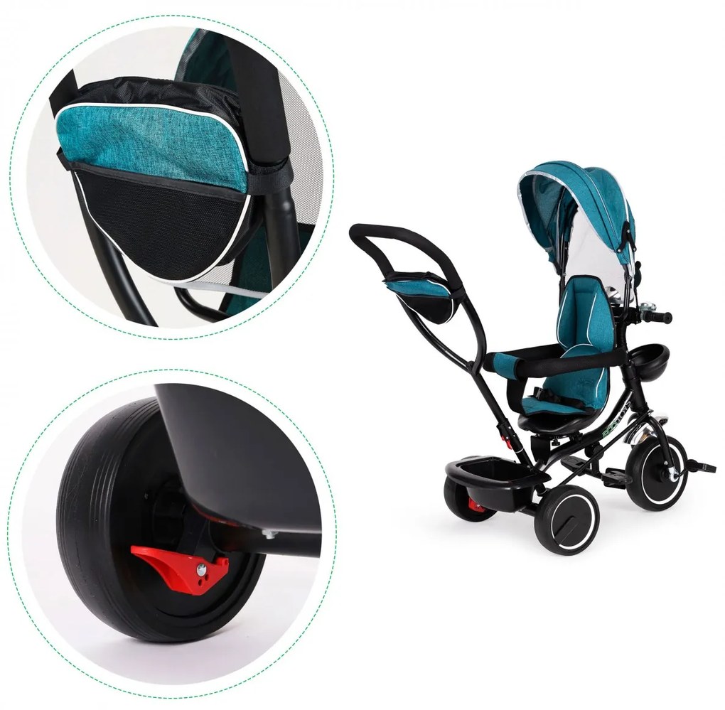 Detská trojkolka - kočík Ecotoys BeBe modrá