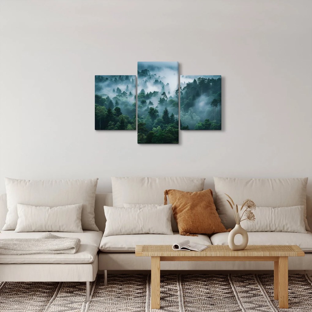 Obraz - Les v hmle (90x60 cm)