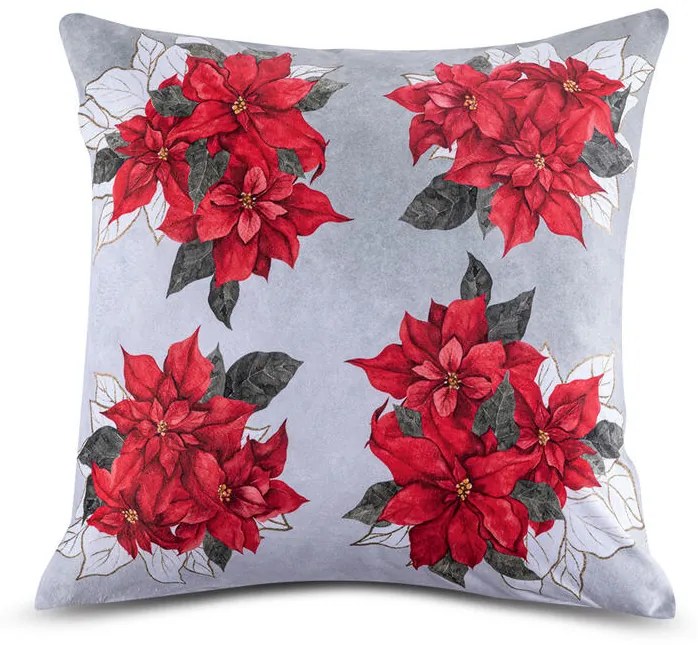 Súprava 3 ks obliečok na vankúšiky POINSETTIA 45 x 45 cm