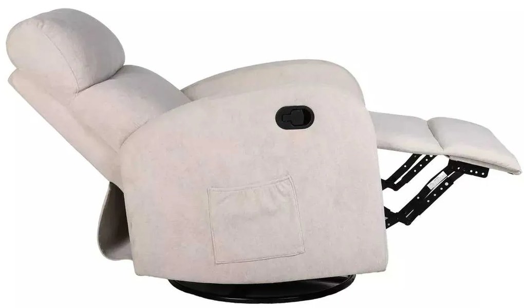 LuxuryForm DESIGN Televízne kreslo BRUNO otočné s polohovaním - béžové