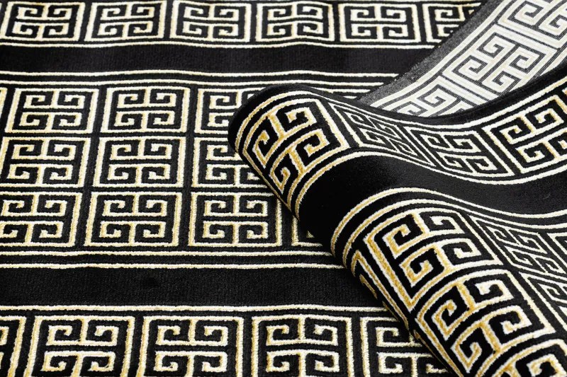 Dywany Łuszczów Behúň Gloss 6776 86 greek black/gold - 60x300 cm