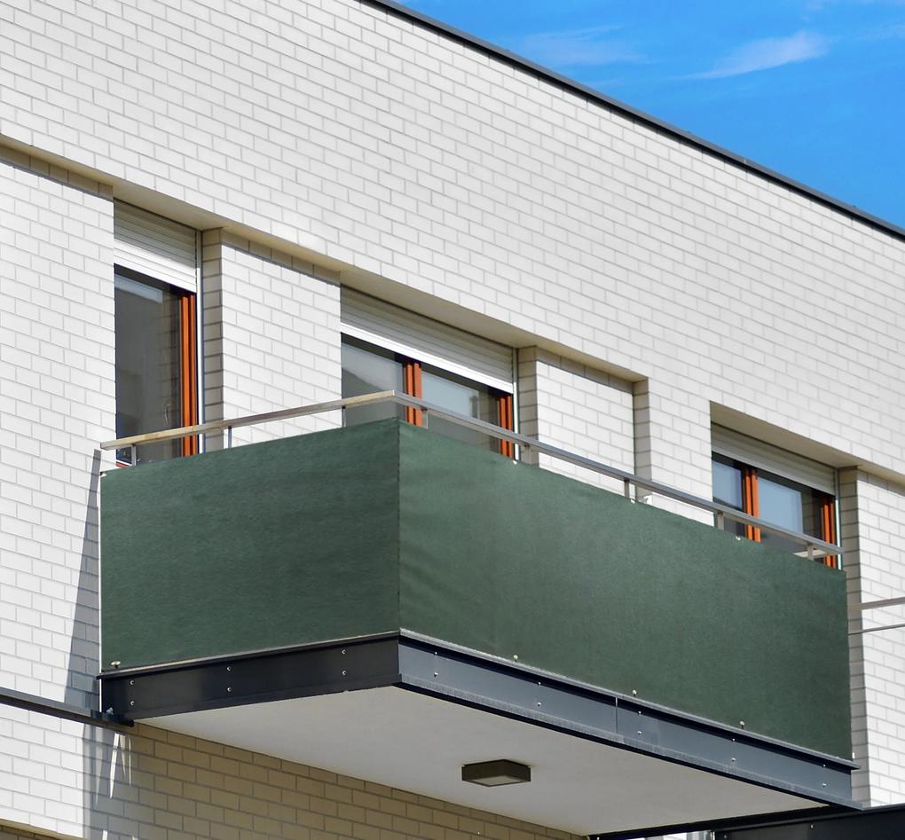 Balkónová zástena Hnedej farby 80x600cm Veľkosť (cm): 100X300 cm