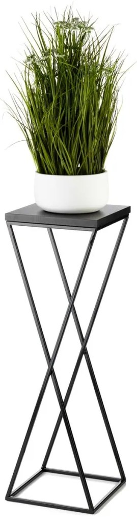 Kvetinový stojan LOFT 70 cm čierny