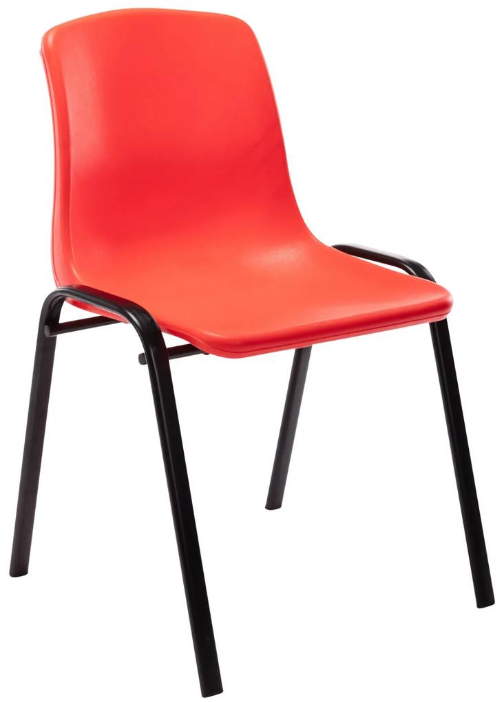 Stohovateľná plastová stolička Nowra - Červená