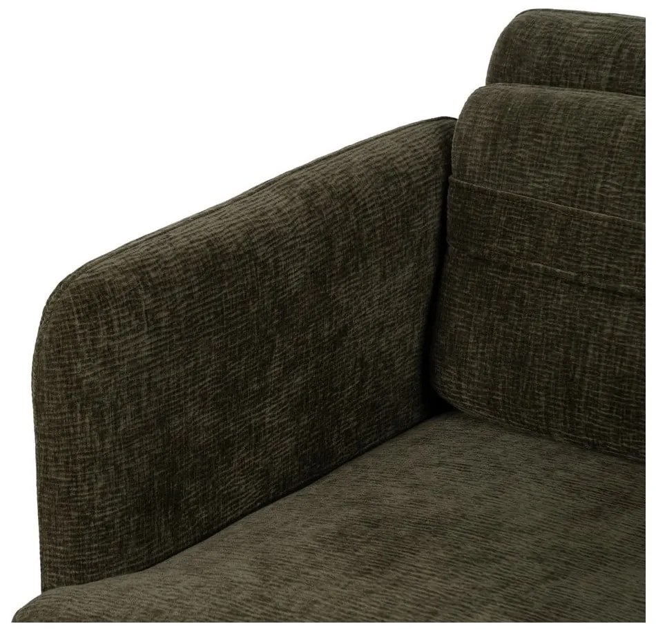 Zelené ženilkové kreslo Bind – Ixia