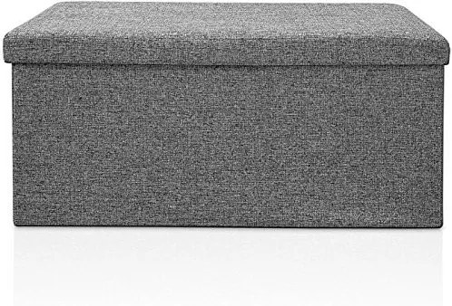 Čalúnená lavica s úložným priestorom 80 x 40 x 40 cm Eda | šedá-LETE