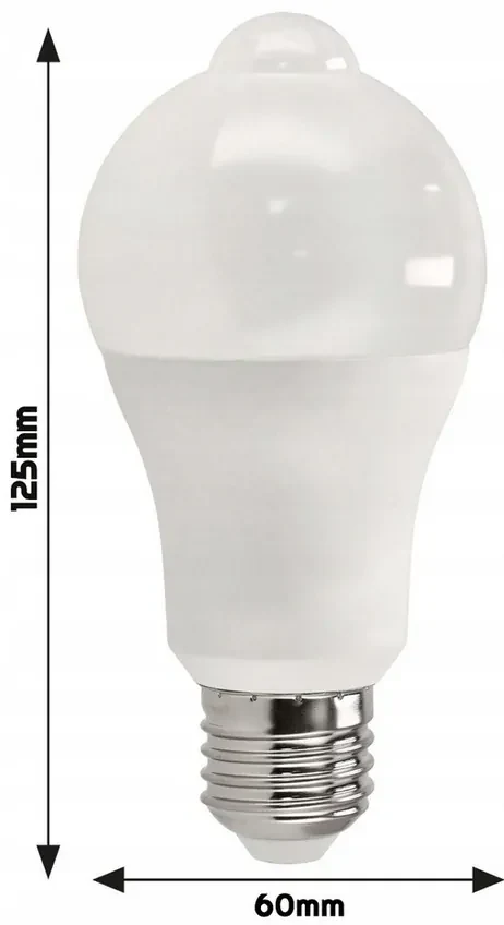 BERGE LED žiarovka E27 - 12W - NW - s pohybovým a súmrakovým senzorom