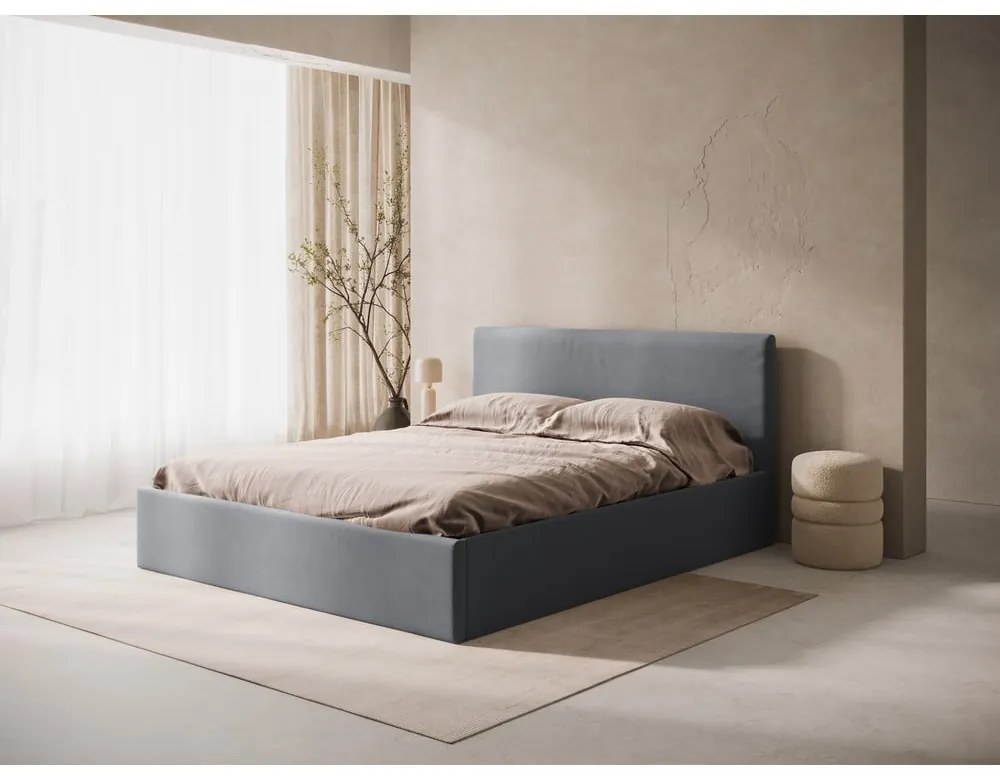 Sivé čalúnené čelo postele 190,5x100 cm Remo – Micadoni