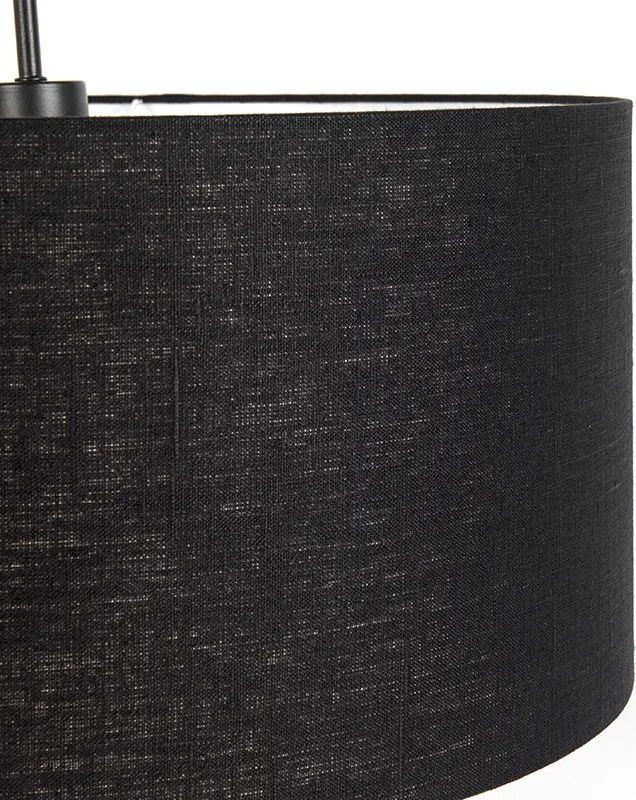 Moderné závesné svietidlo čierne s čiernym tienidlom 50 cm - Combi 1