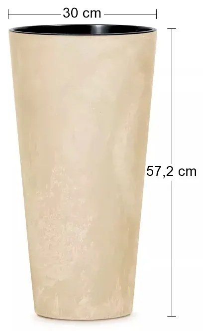 Plastový kvetináč DTUS300E 30 cm - slonovinová