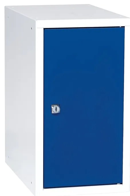 Odkladacia skrinka CUBE, modrá / biela, 450x250x400 mm