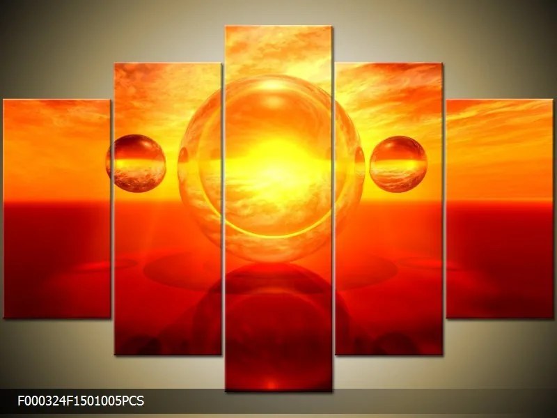 Obraz na plátne Zapadajúce slnko, 5 dielne 150x100cm 87,92 €