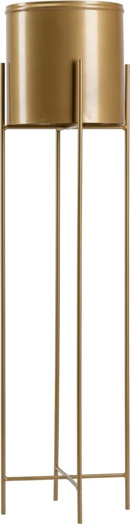 KOVOVÝ KVETINÁČ SO STOJANOM GOLDEN 95X21 CM ZLATÁ