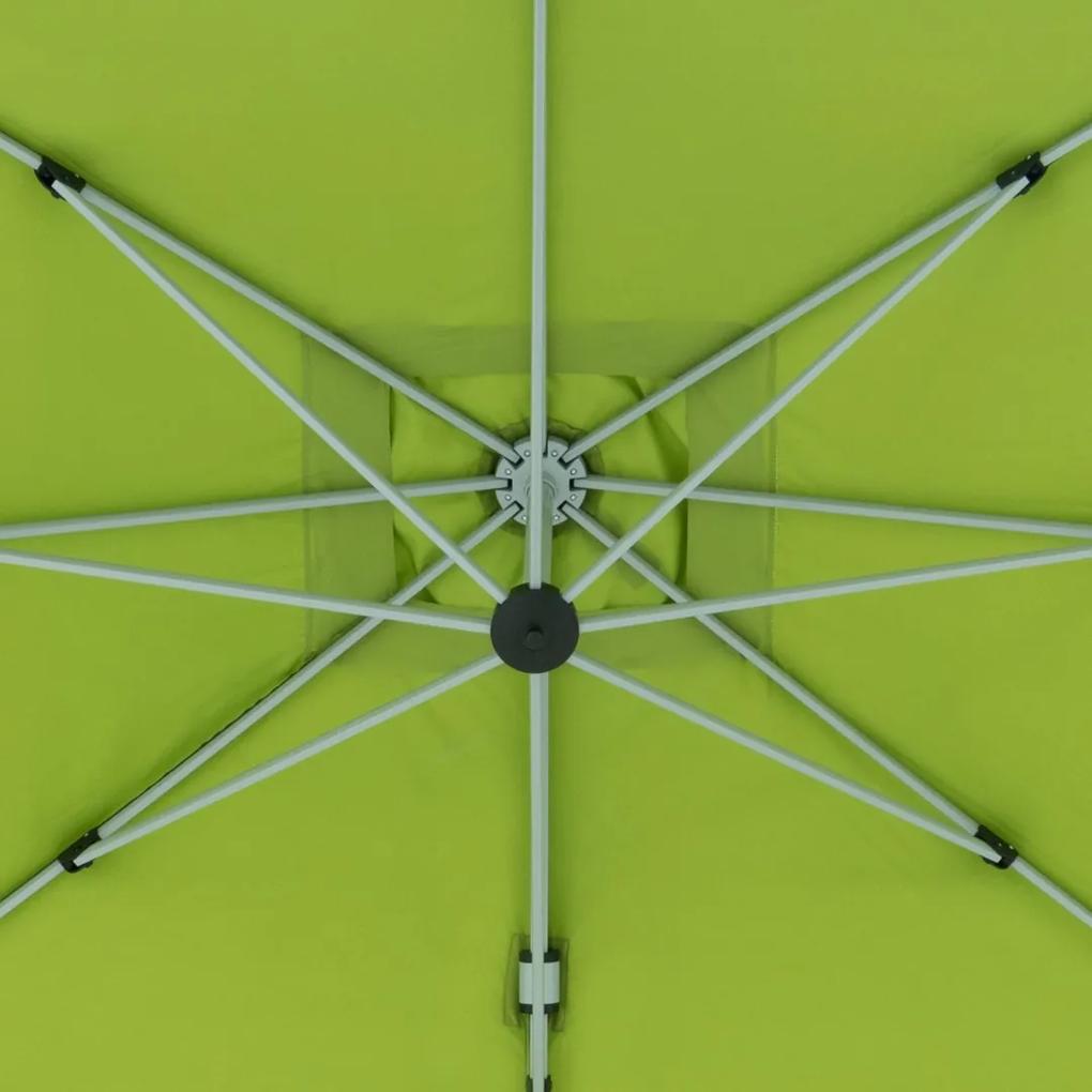 Doppler ACTIVE 350  x 260 cm – výkyvný záhradný slnečník s bočnou tyčou zelený (kód farby 836), 100 % polyester