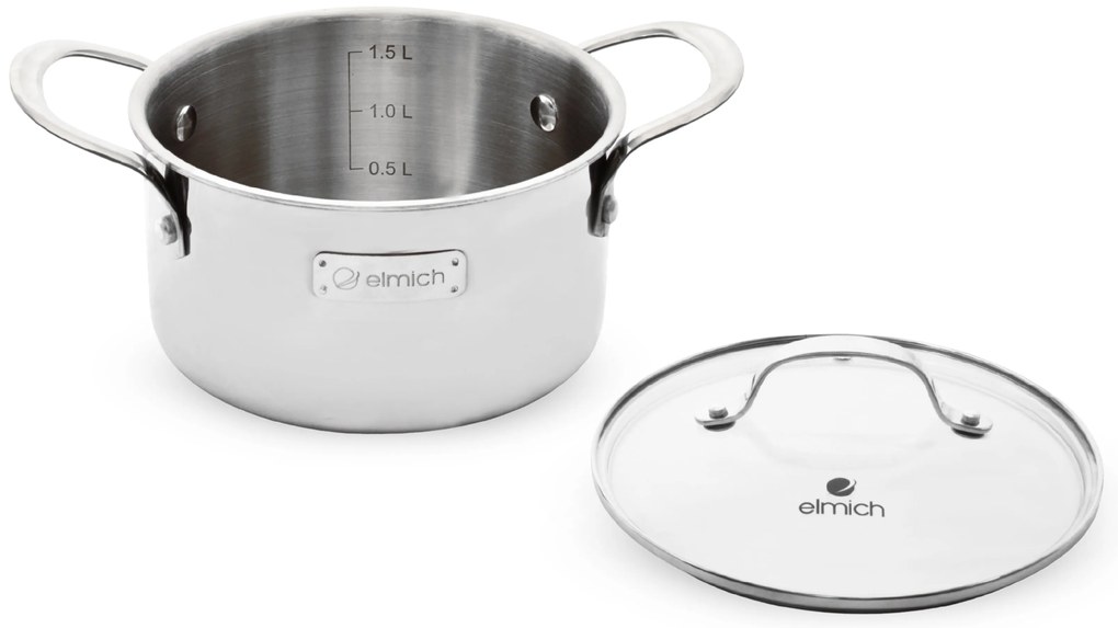 Elmich Trojvrstvový nerezový hrniec na indukciu Trimax 16 cm (2 l)