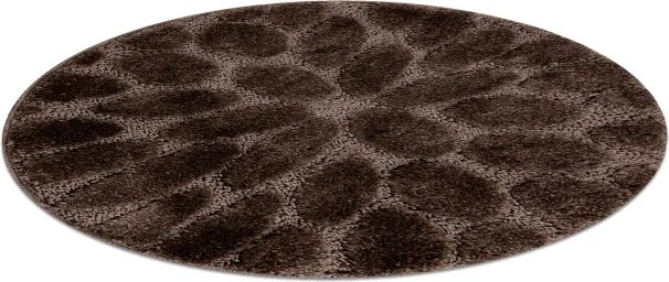 Kúpeľňový koberček SUPREME STONES kamienky, hnedý kruh