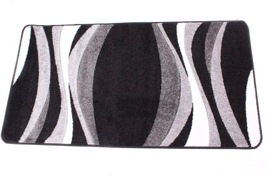 Koberec "KOMFORT" (2085A)- sivo čierny (80x150 cm)