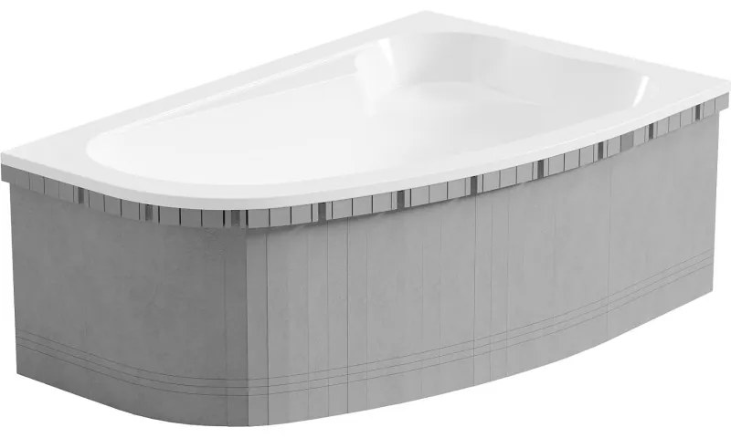 Mexen X-ST, polystyrénový plášť na rohovú vaňu 240 cm, biela, 55022-00