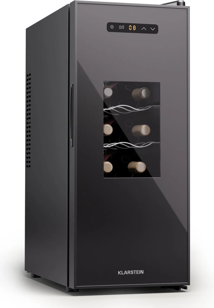 Klarstein Silent Vino 12 Uno Slim Chladnička na víno 30 l / 12 fliaš 8-18 °C Dotyková