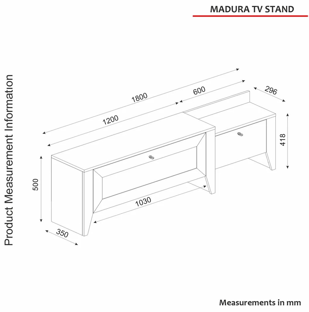 TV stolík Madura Oak