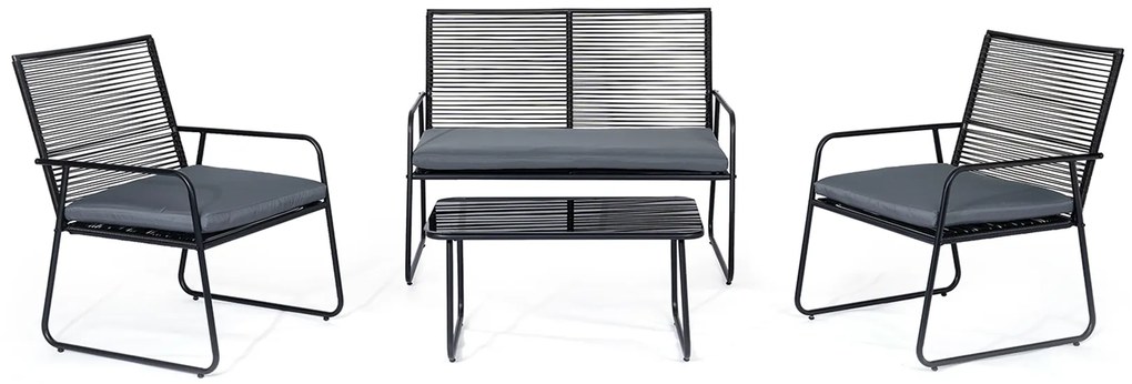 Noela Záhradný set dvoch stoličiek, lavice a stolíka Lesja