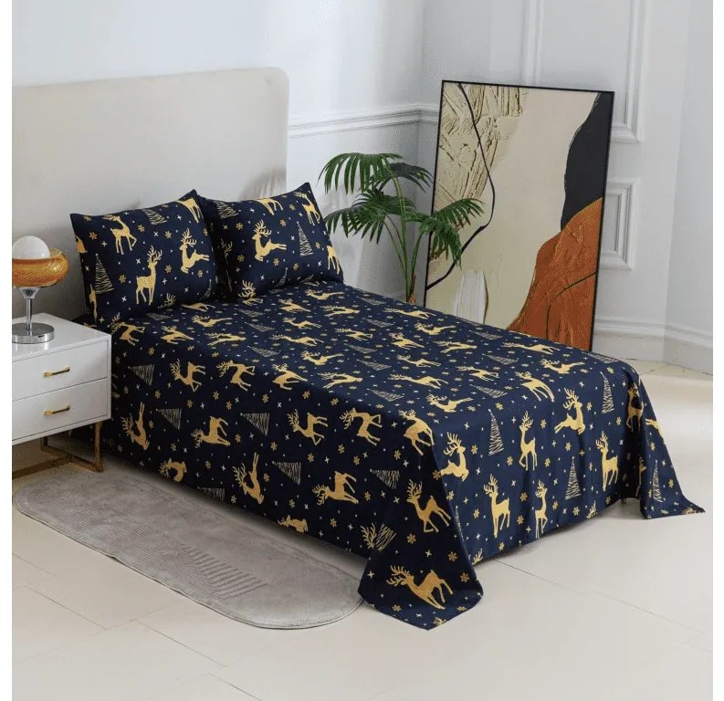 Plachta a obliečka na vankúš GOLDEN DEER Rozmer: 2 ks 50 x 70 cm | 200 x 240 cm
